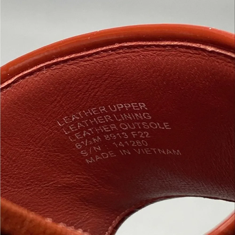Tory Burch Elanor Leather Logo Slides size 6.5